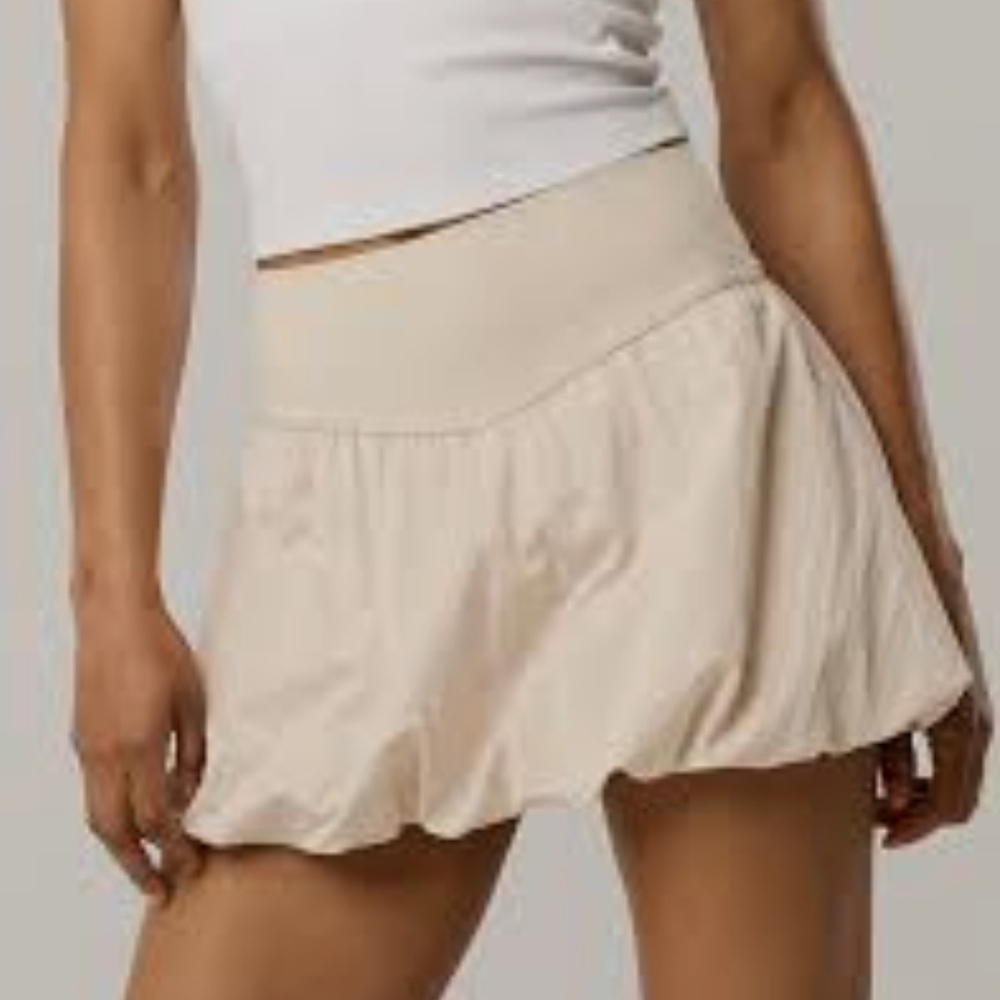 Elegant Cream Mini Skirt